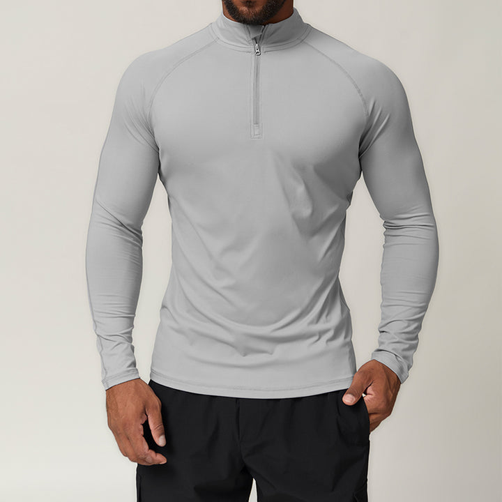 Men's Functional Long Sleeve Shirt with Zipper Lisslune