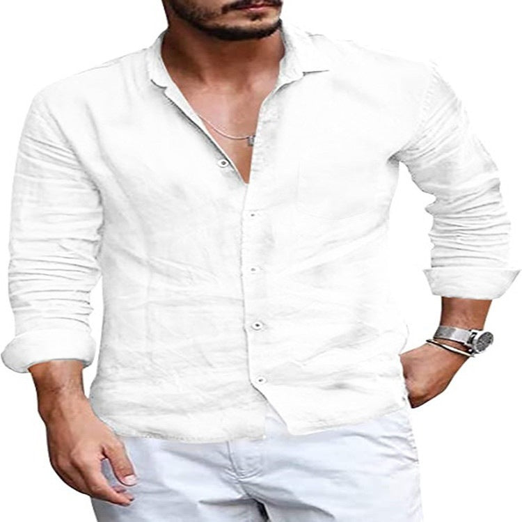 Men's casual long sleeve shirt made of breathable and air-permeable fabric Lisslune