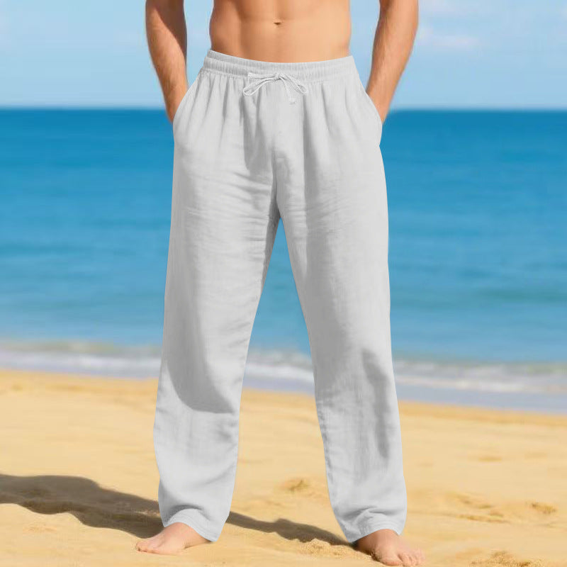 Men's lightweight beach pants with adjustable waistband Lisslune