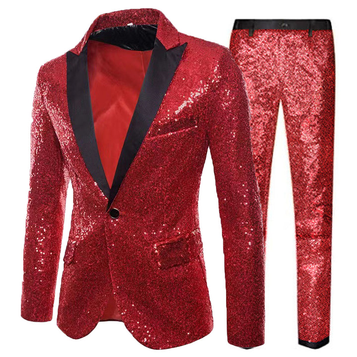 Men's Glamorous Sequin Suit Set Lisslune