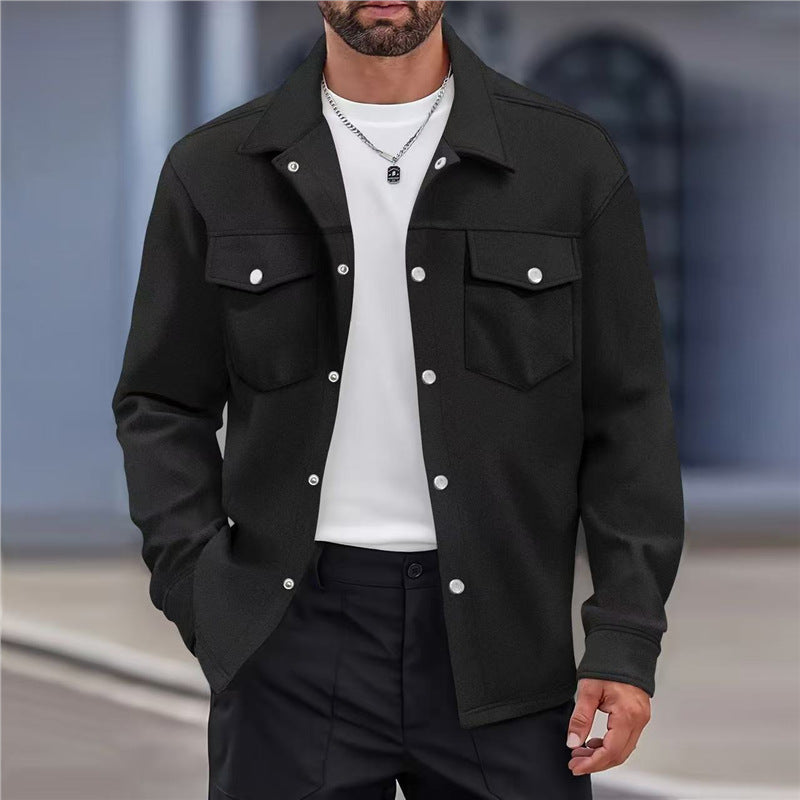 Men's versatile leisure jacket with modern pockets and button details Lisslune
