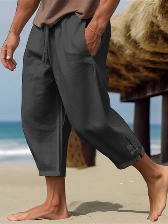 Men's airy beach pants with adjustable drawstring and side pockets Lisslune