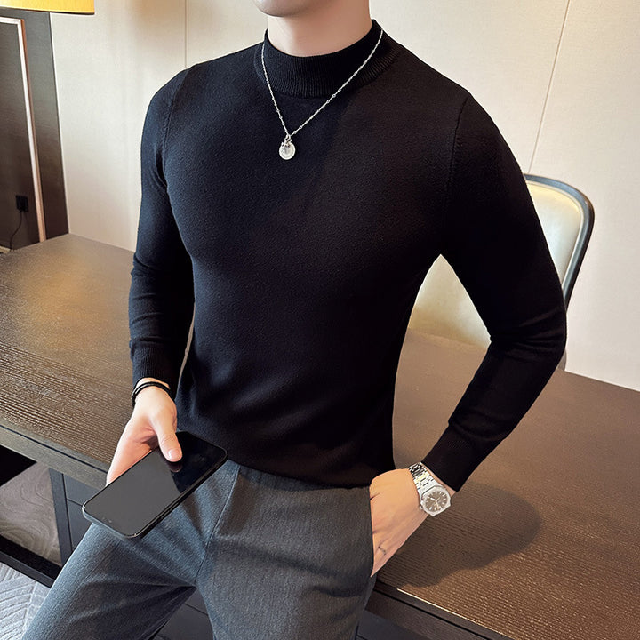 Men's stylish sweater with high collar and elegant fit Lisslune