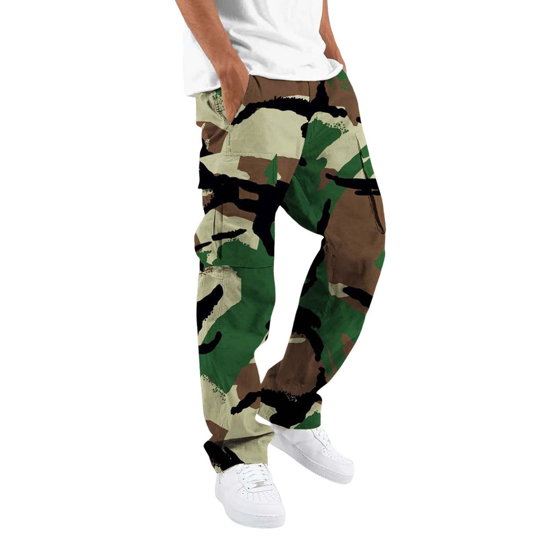 Men's Camouflage Cargo Pants with Numerous Pockets Lisslune