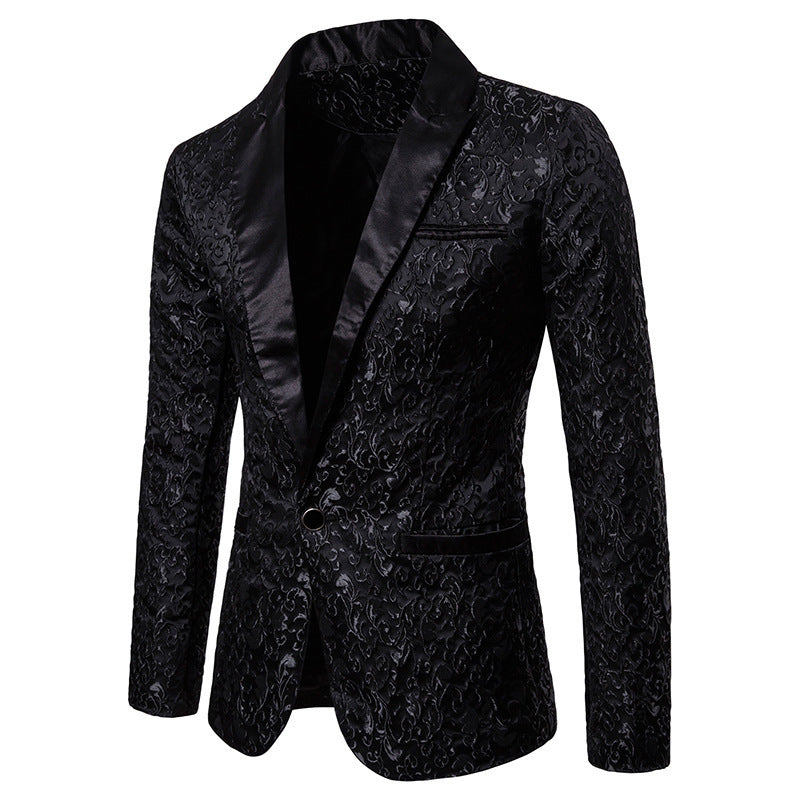 Men's luxurious tuxedo jacket with intricate pattern Lisslune