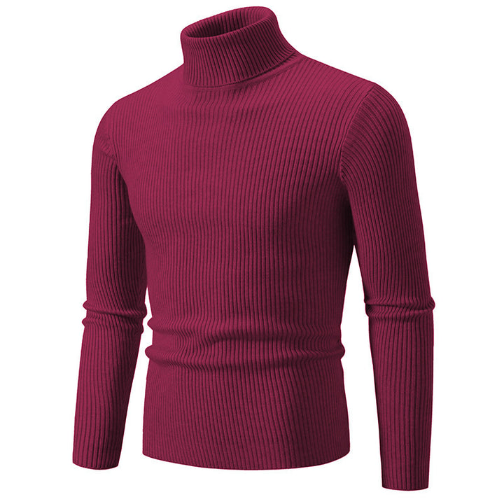 Men's turtleneck sweater made of fine ribbed material Lisslune