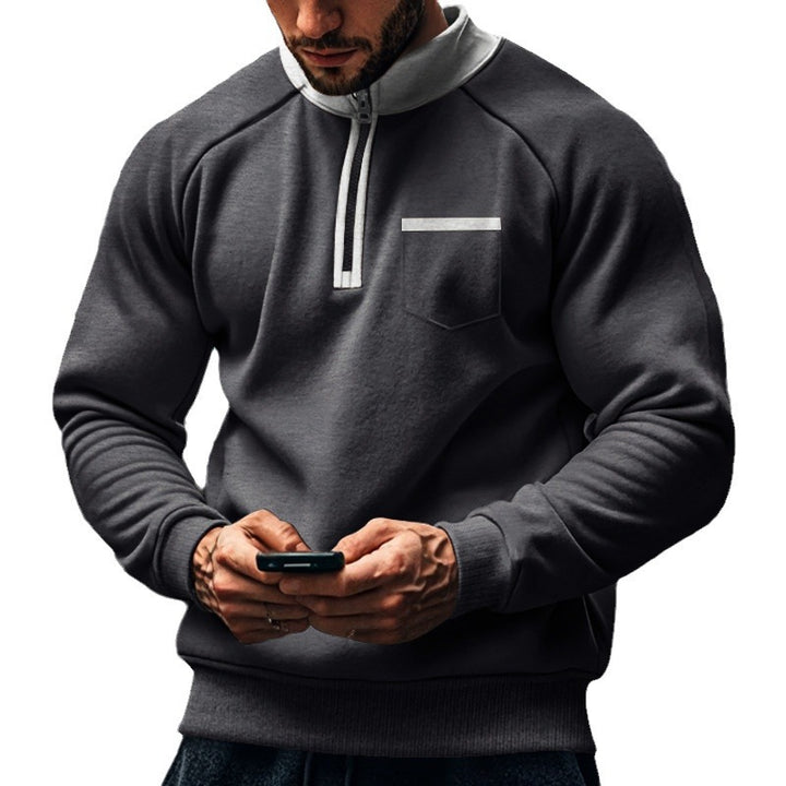 Men's functional pullover with short zip Lisslune