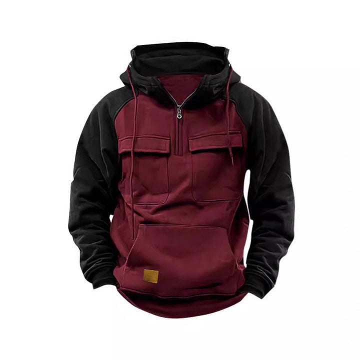 Men's Functional Hoodie with Practical Pockets and Innovative Design Lisslune