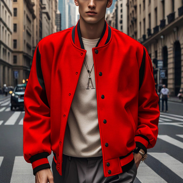 Men's sporty bomber jacket with modern contrasts and breathable materials Lisslune