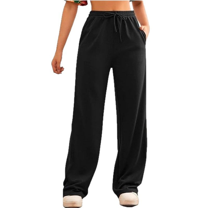 Women's wide Relaxed Fit leisure pants with elastic waistband and practical pockets Lisslune