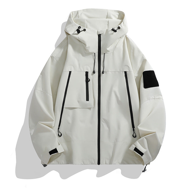 Men's functional outdoor jacket with adjustable hood and multiple pockets Lisslune