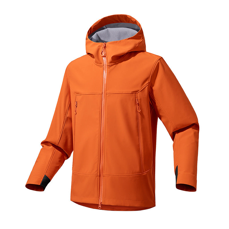 Men's technical outdoor jacket with waterproof material and adjustable hood Lisslune