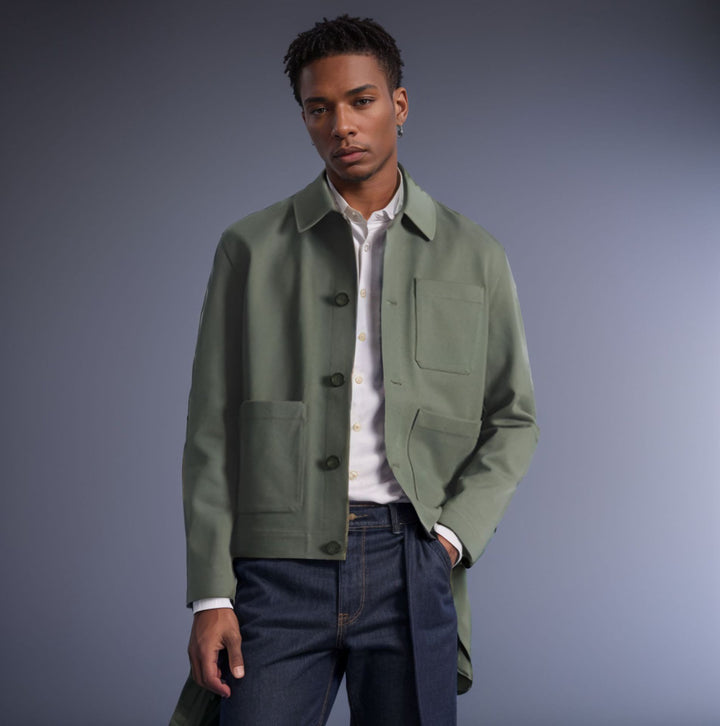 Men's fashionable jacket with patch pockets and high-quality material Lisslune