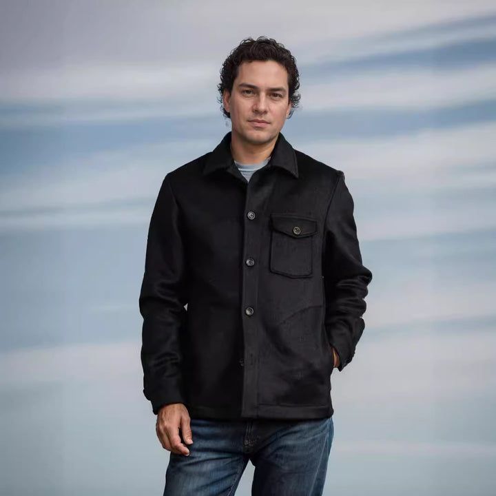Men's wool jacket with practical pockets Lisslune