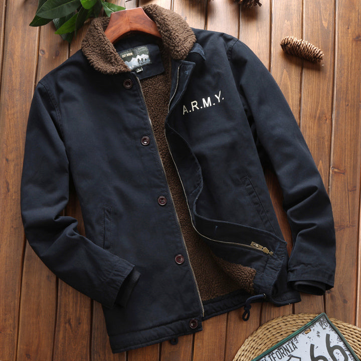 Men's Leisure Jacket with Soft Fleece Lining Lisslune