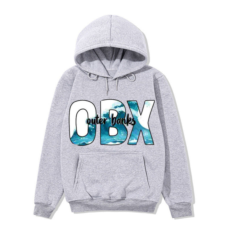 Women's Hooded Sweatshirt with Maritime Graphic Design Lisslune