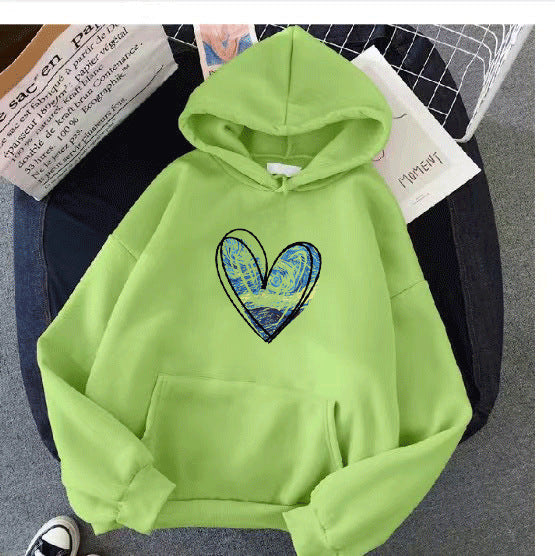 Women’s hoodie with artistic heart design Lisslune