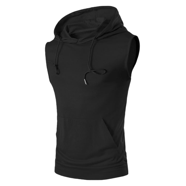 Men's sleeveless hoodie with spacious kangaroo pocket and breathable materials Lisslune