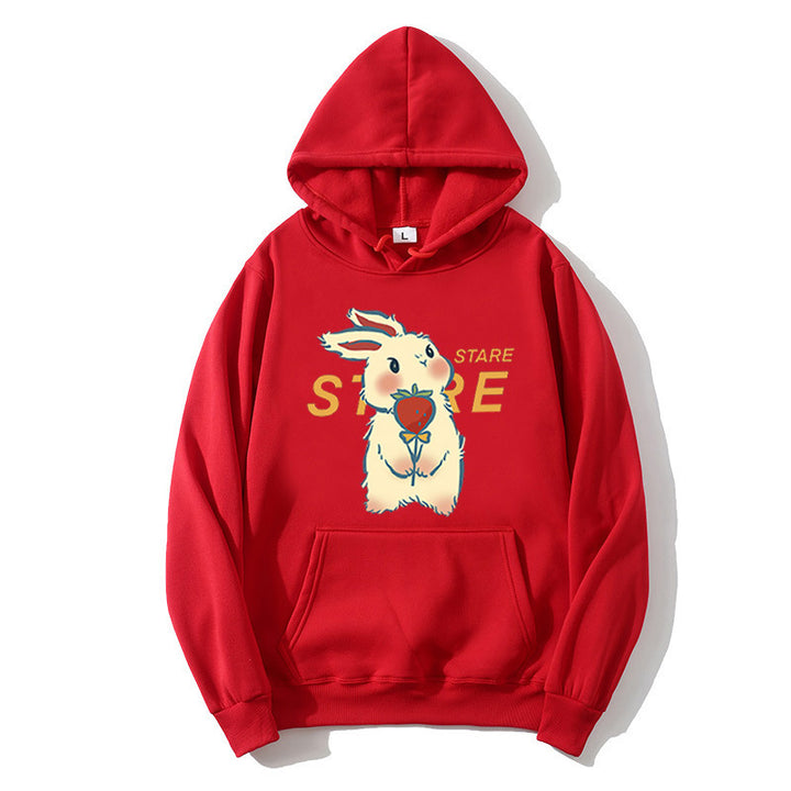 Women's hoodie with playful rabbit motif and inspirational slogan Lisslune