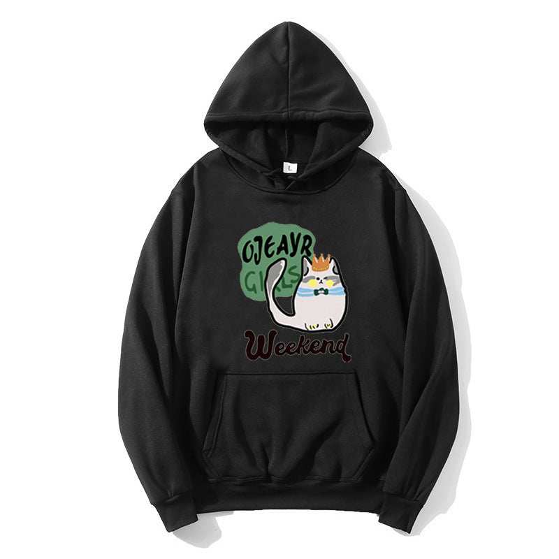 Women's hoodie with playful cat motif Lisslune
