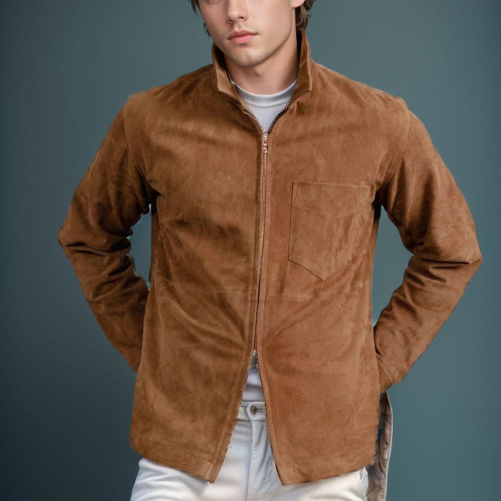 Men's fashionable softshell jacket with fold-up collar Lisslune