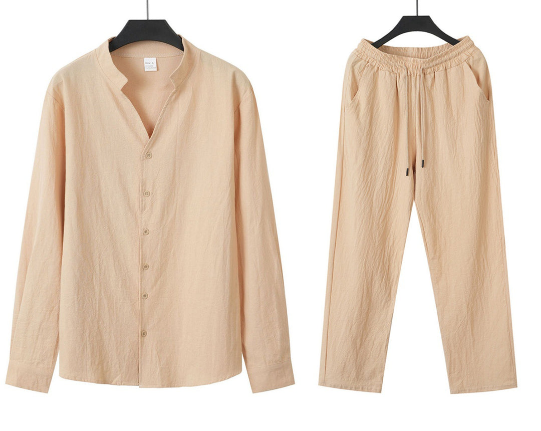 Men's Comfortable and Stylish Pajama Set with Shirt and Pants Lisslune