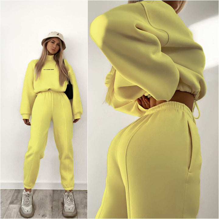 Women's sporty set with high collar and loose fit Lisslune