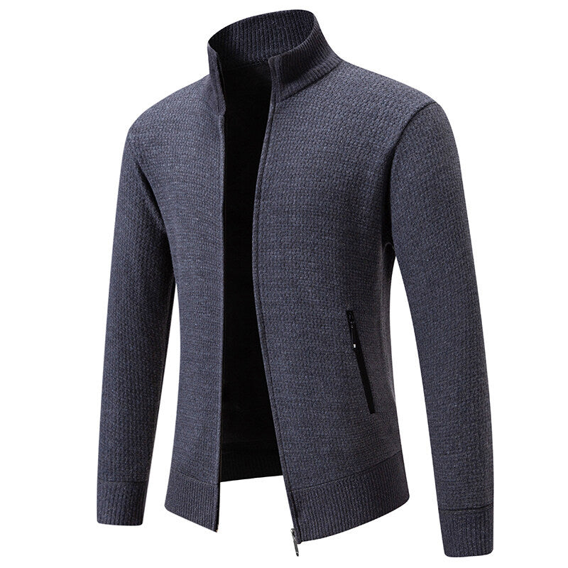 Men's cardigan with modern zipper and practical pockets Lisslune