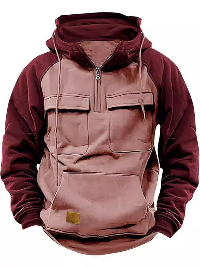 Men's hoodie with functional pockets and sporty cut Lisslune