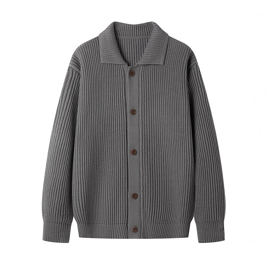 Men's cardigan with sporty design and fashionable shawl collar Lisslune