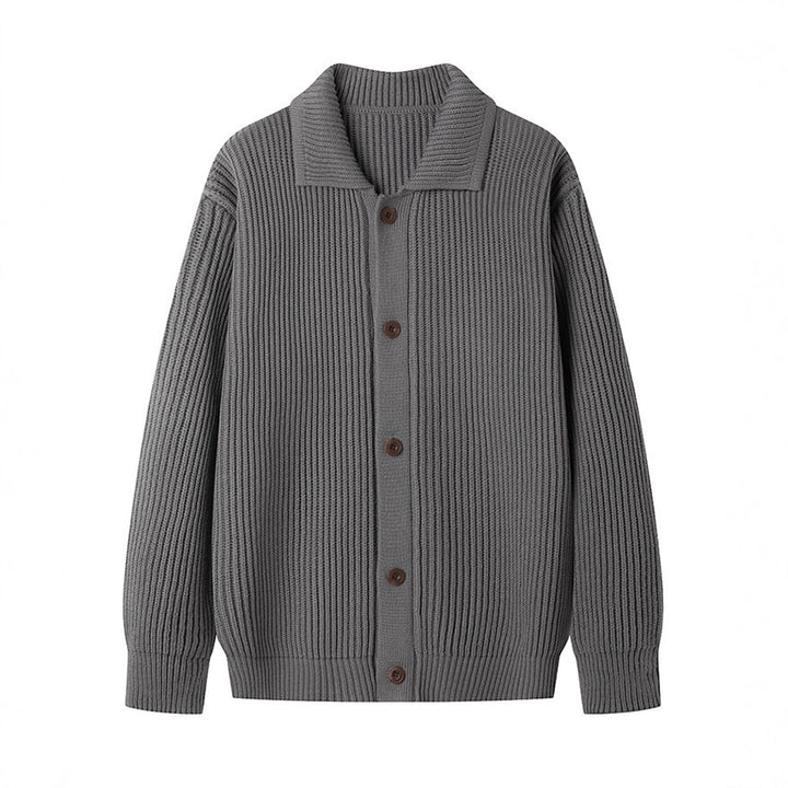 Men's cardigan with sporty design and fashionable shawl collar Lisslune