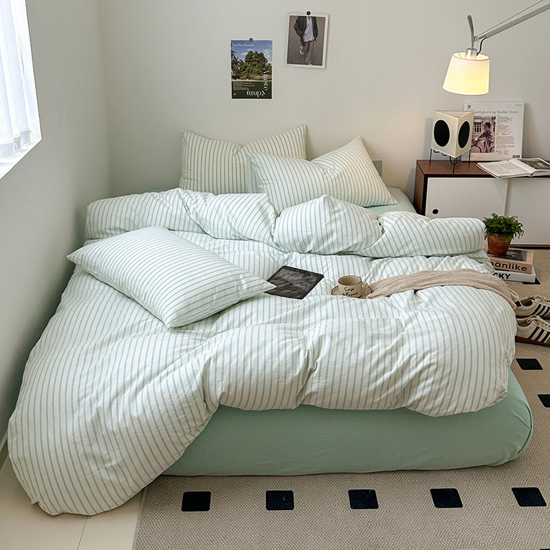 Rynx Scandinavian Retro Striped Bedding Set