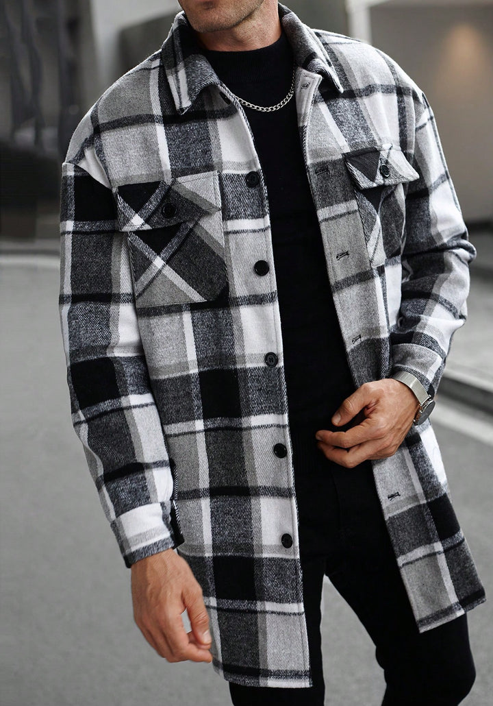 Men's Checked Flannel Jacket Lisslune