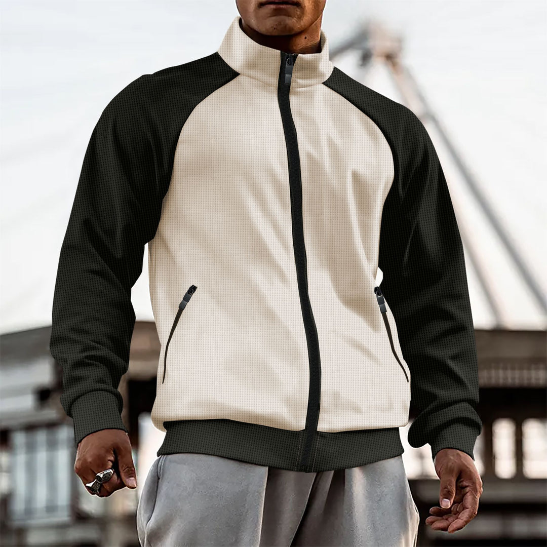 Men's sporty jacket with functional pockets and raised collar Lisslune