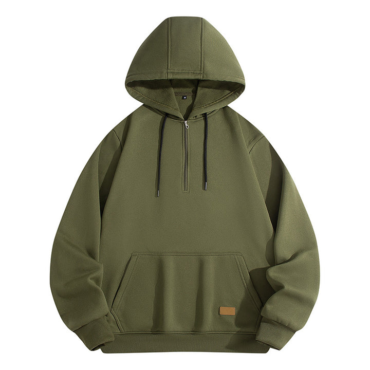 Men's stylish hoodie with half zip and comfortable fit Lisslune
