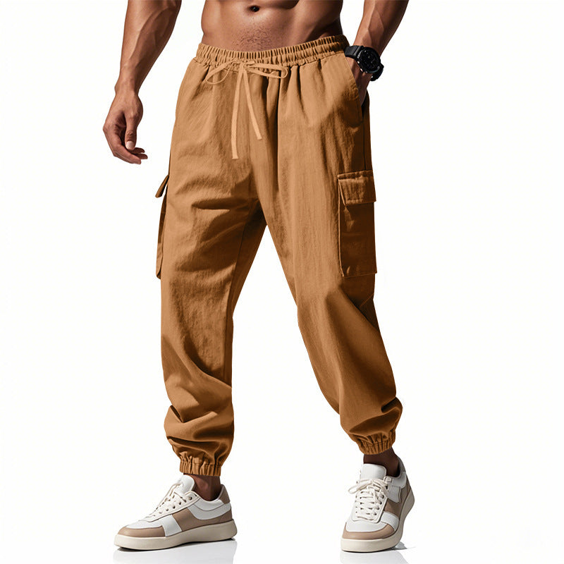 Men's cargo joggers with practical side pockets and elastic waistband Lisslune