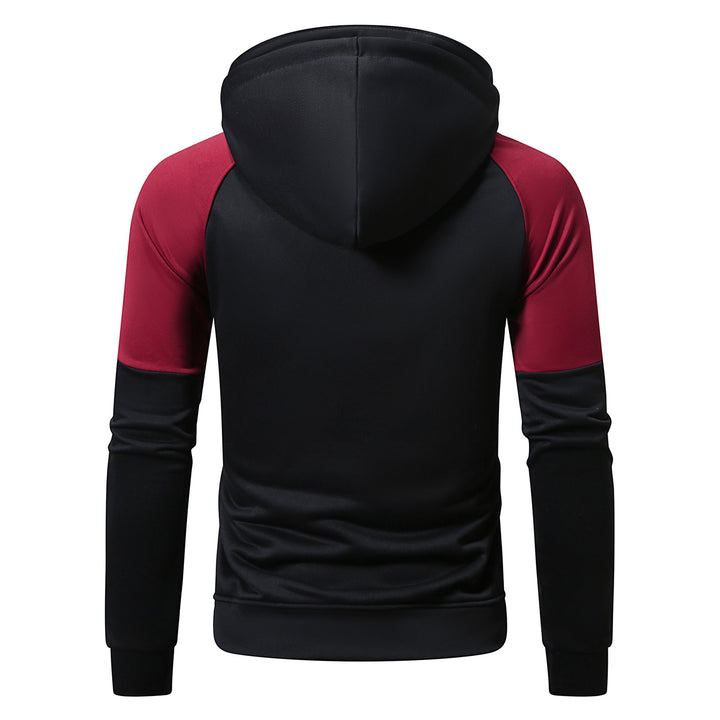 Men's sporty hooded sweater with unique color block design Lisslune