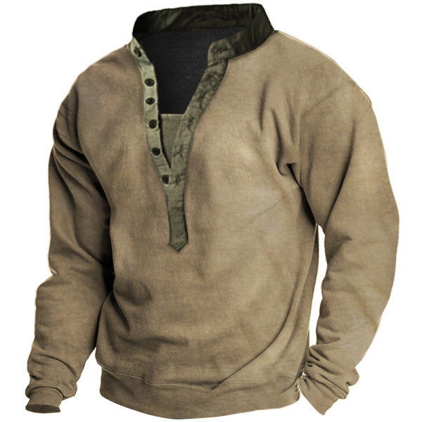 Men's long sleeve shirt with elegant button closure and practical chest pocket Lisslune