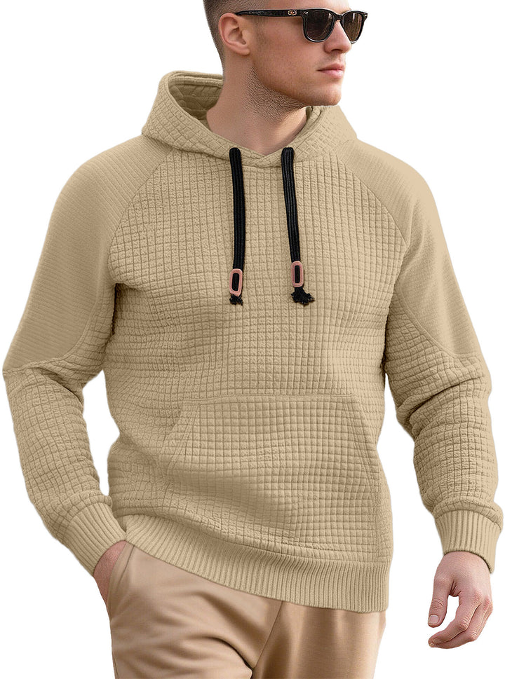 Men's sporty hooded sweatshirt with innovative structured design and practical drawstrings Lisslune