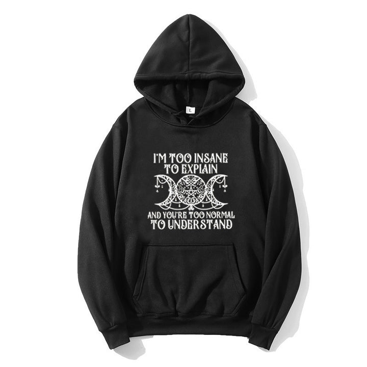 Women's hoodie with creative text and cozy fleece lining Lisslune