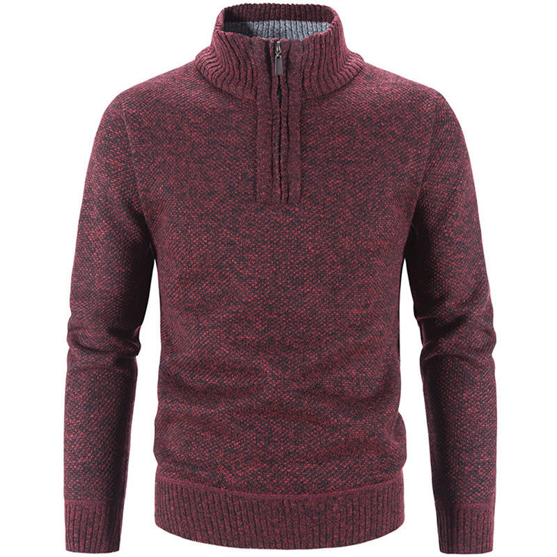 Men's stylish turtleneck sweater with elegant zipper Lisslune