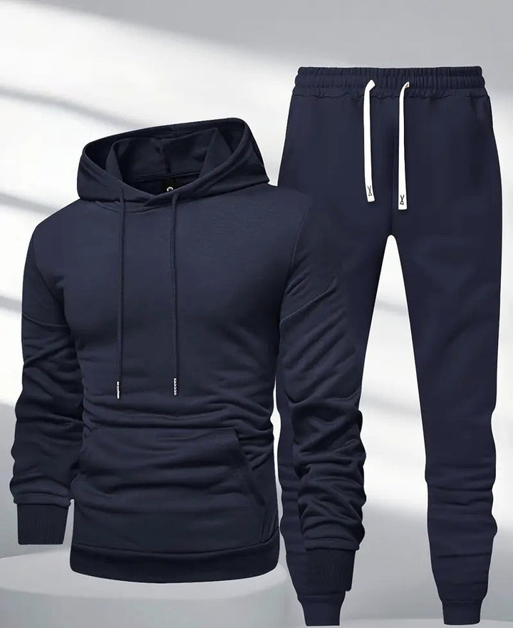 Men's Sporty Sweat Set with Elastic Waistband and Practical Pockets Lisslune