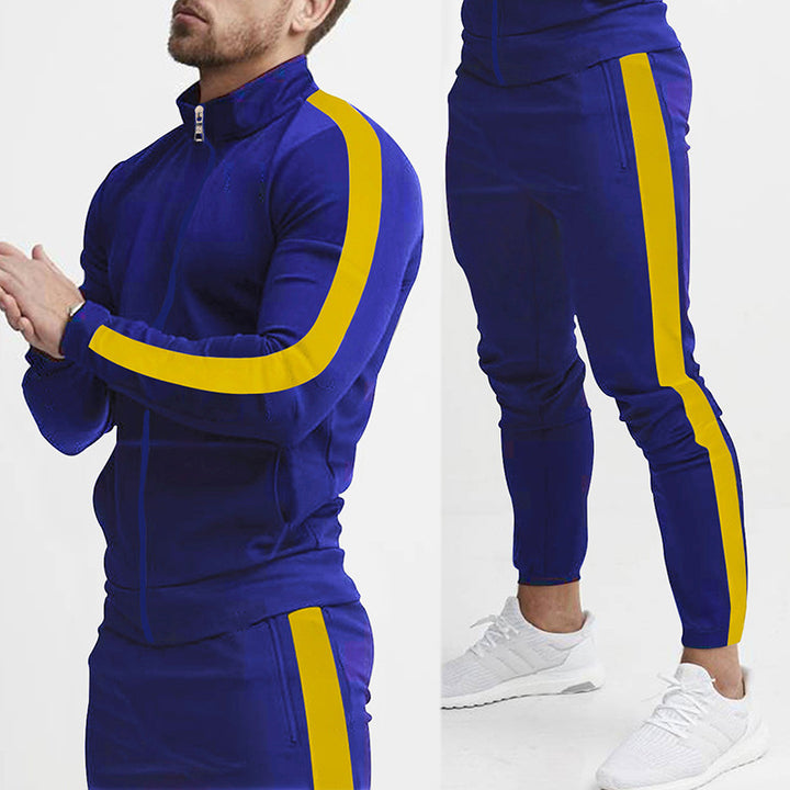 Men's sporty tracksuit with high collar and side zip pockets Lisslune