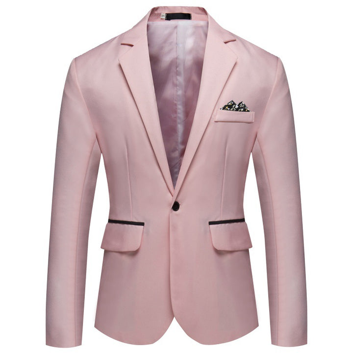 Men's Elegant Blazer with Silky-Matte Surface and Button Details Lisslune