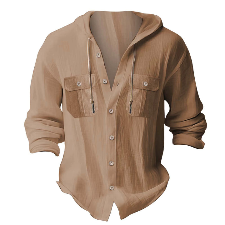 Men's casual hoodie with chest pockets and innovative fabric Lisslune