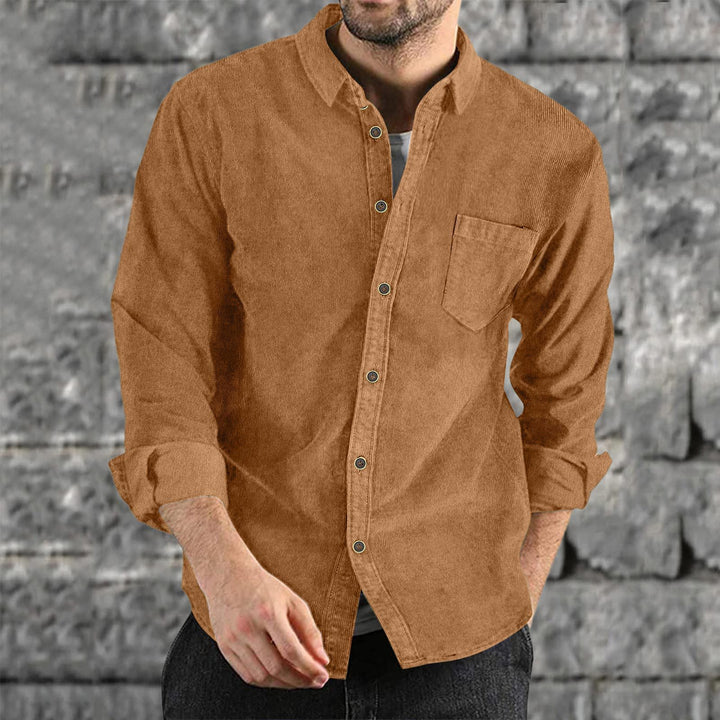Men's Casual Cord Shirt Lisslune