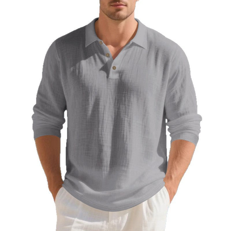 Men's long-sleeve polo shirt Lisslune