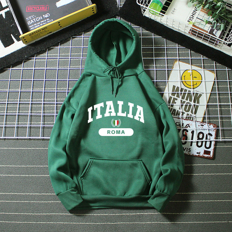Ladies hoodie with Italy print Lisslune