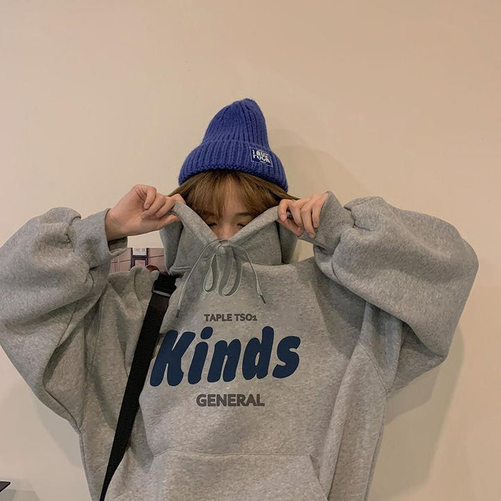 Women's hoodie with casual fit and modern lettering Lisslune