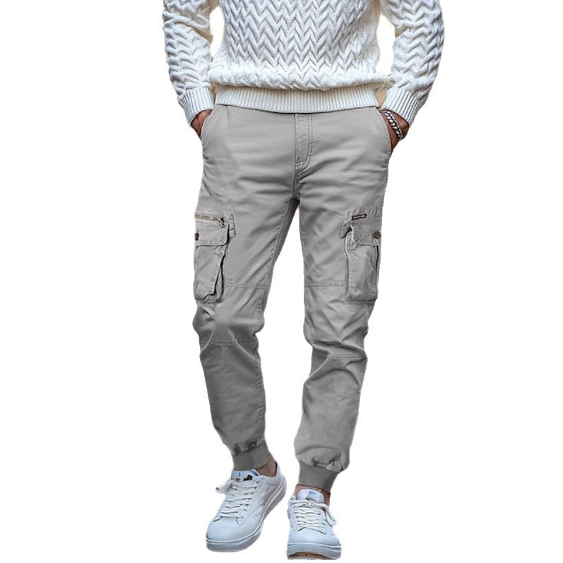 Men's cargo pants with multiple pockets and flexible fit Lisslune